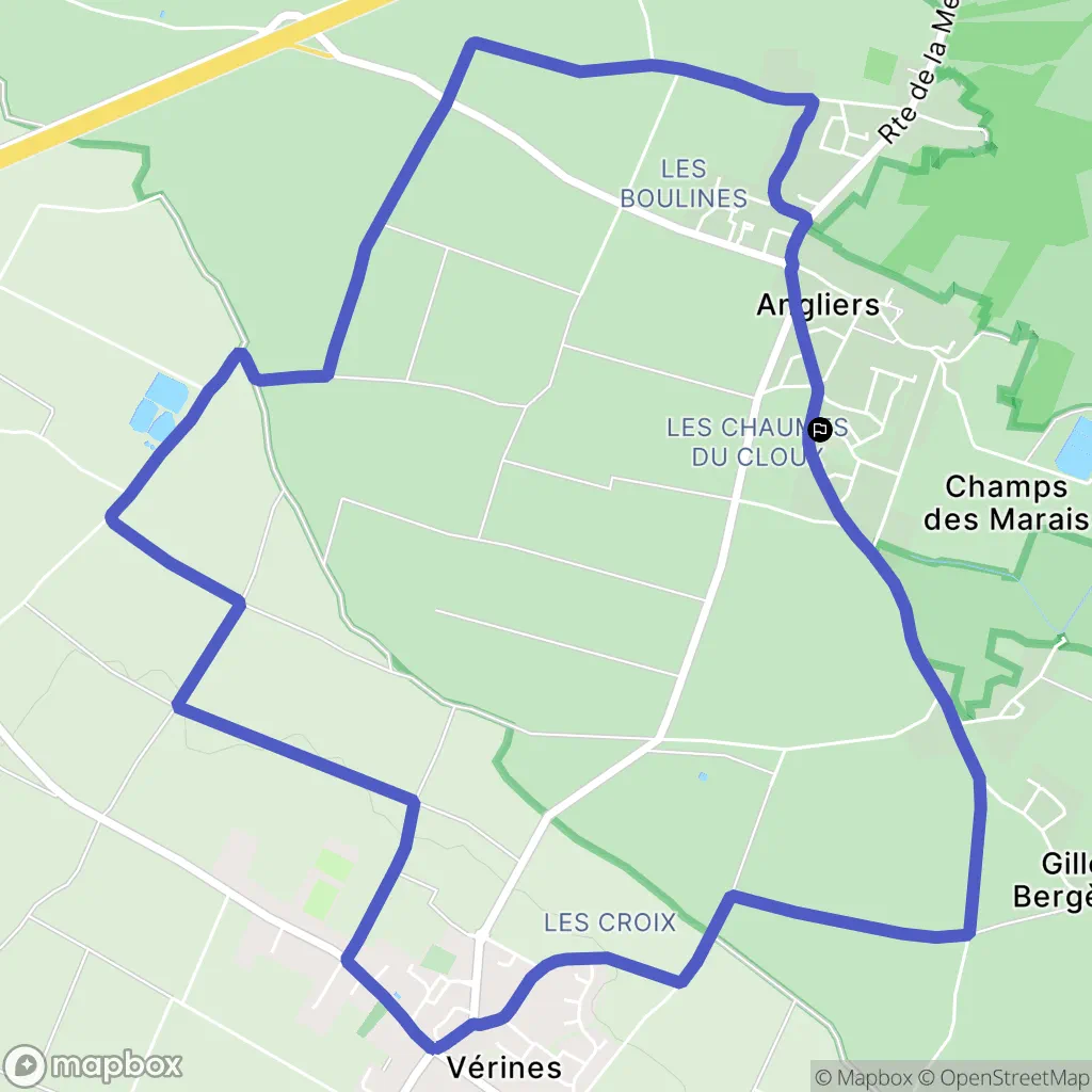 Balade à pied entre Angliers et Vérines.
