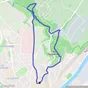 Pontoise : carte du parcours de randonn&eacute;e - France