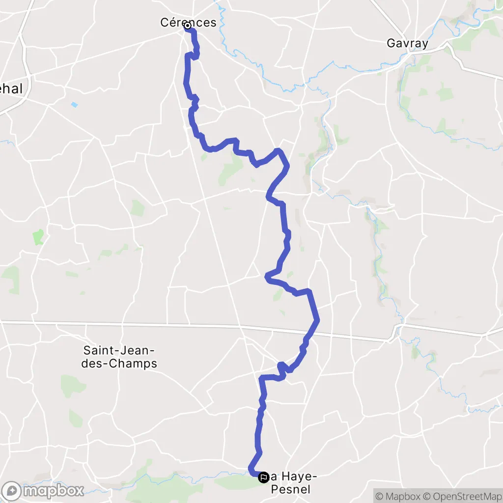 Chemins de Saint Michel, de Cérences à La Haye-Pesnel