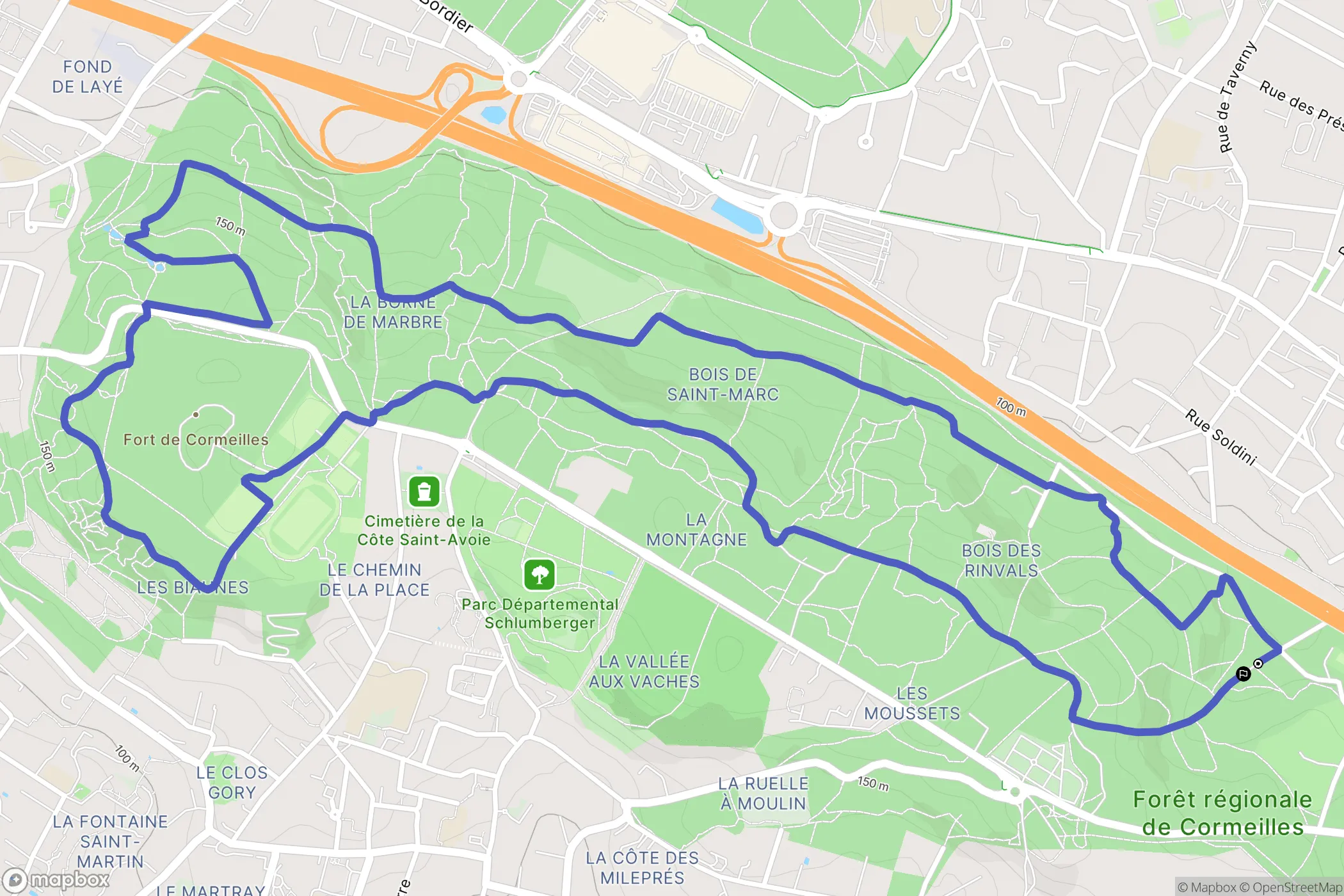 Franconville-la-Garenne : carte du parcours de randonnée - France