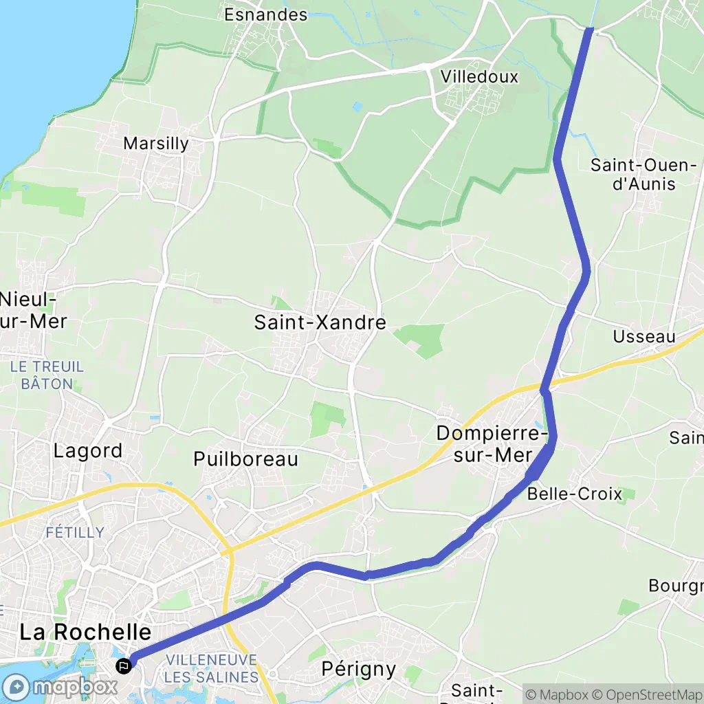 La Rochelle à Andilly le long du canal